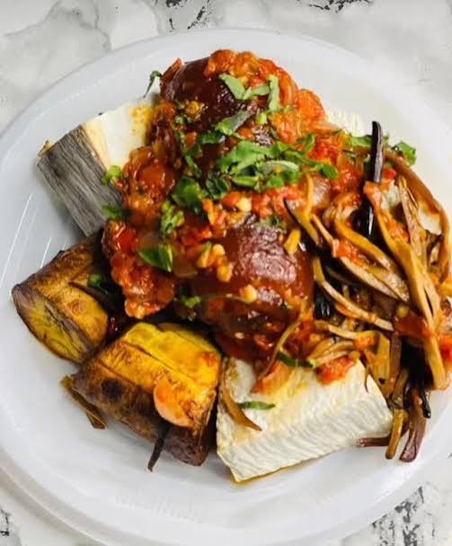 Roasted Yam with Oil Sauce